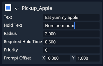Pickup Apple component fields in the Inspector