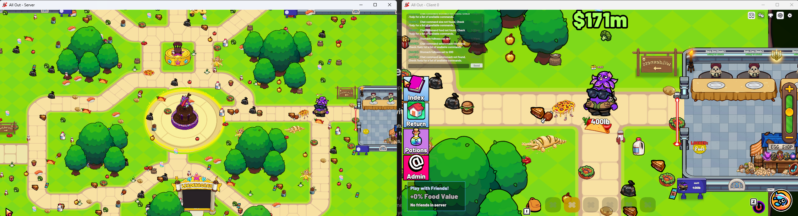 Play button in the All Out editor toolbar